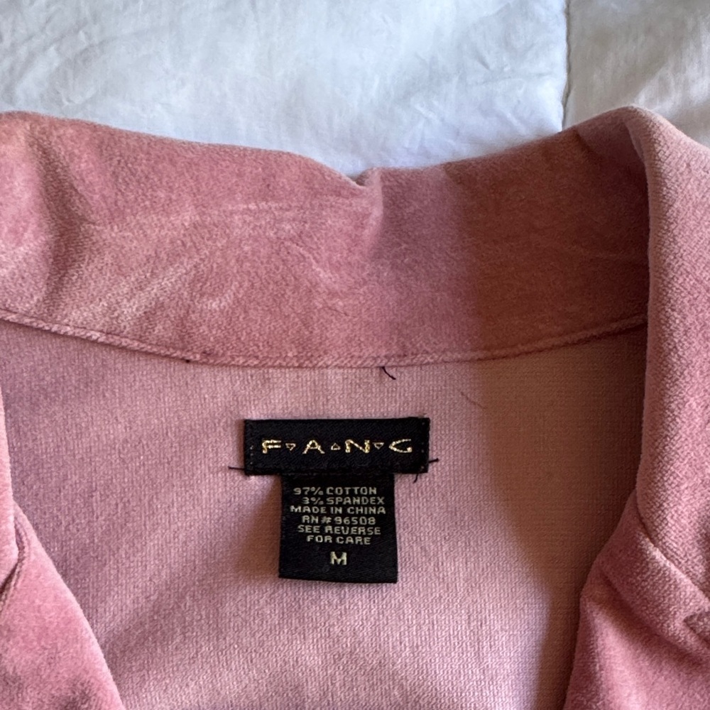 Woman's Fang Pink Blazer with Gold Buttons - Picture 5 of 7